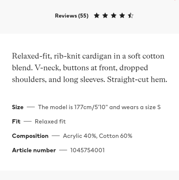 🆕️NWT H&M Rib-knit Cardigan in 'Taupe' - Picture 8 of 12